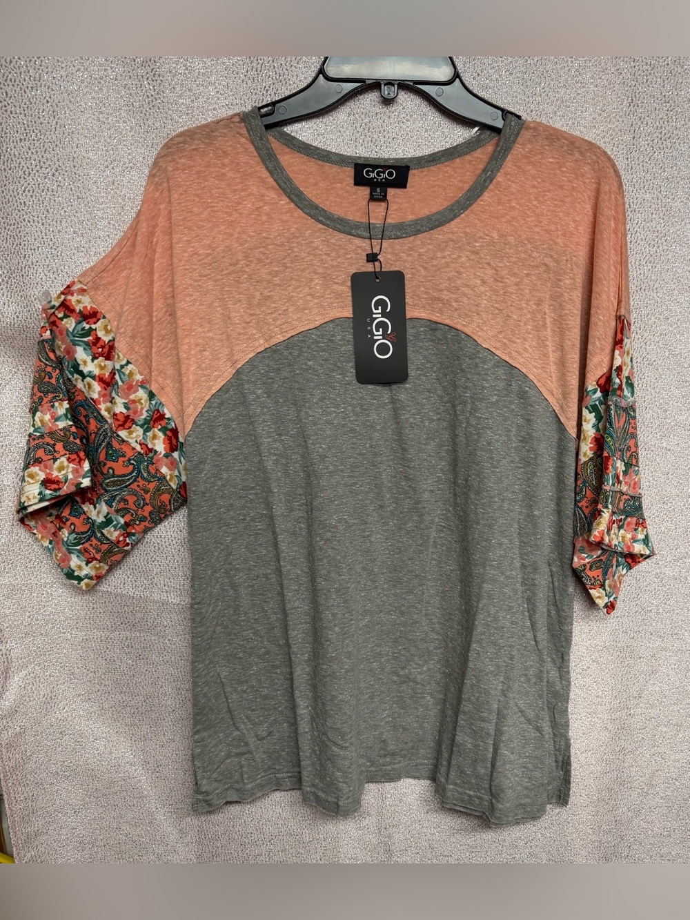Boutique Brand GIGIO oversized short sleeves top women's size S New